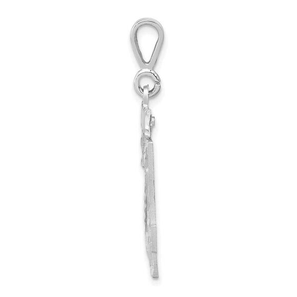 14k White Gold, Varsity Collection, Small D/C Pendant, Number 24 - Picture 2 of 4